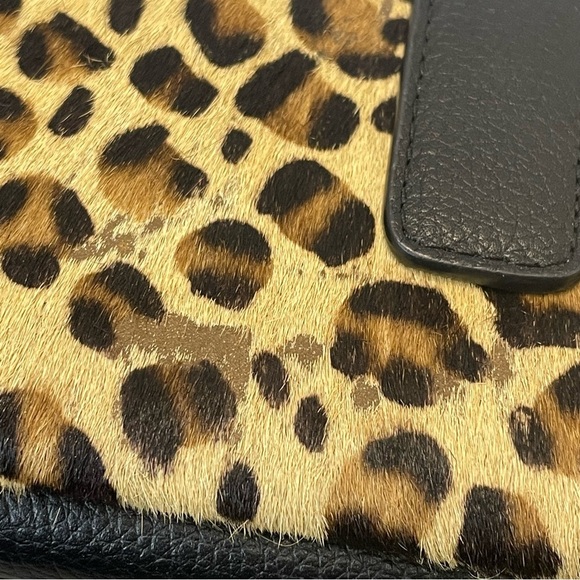 Rachel Roy RFID Woman’s Wallet Black Leather & Cheetah Print Wristlet Strap.used - Picture 7 of 9